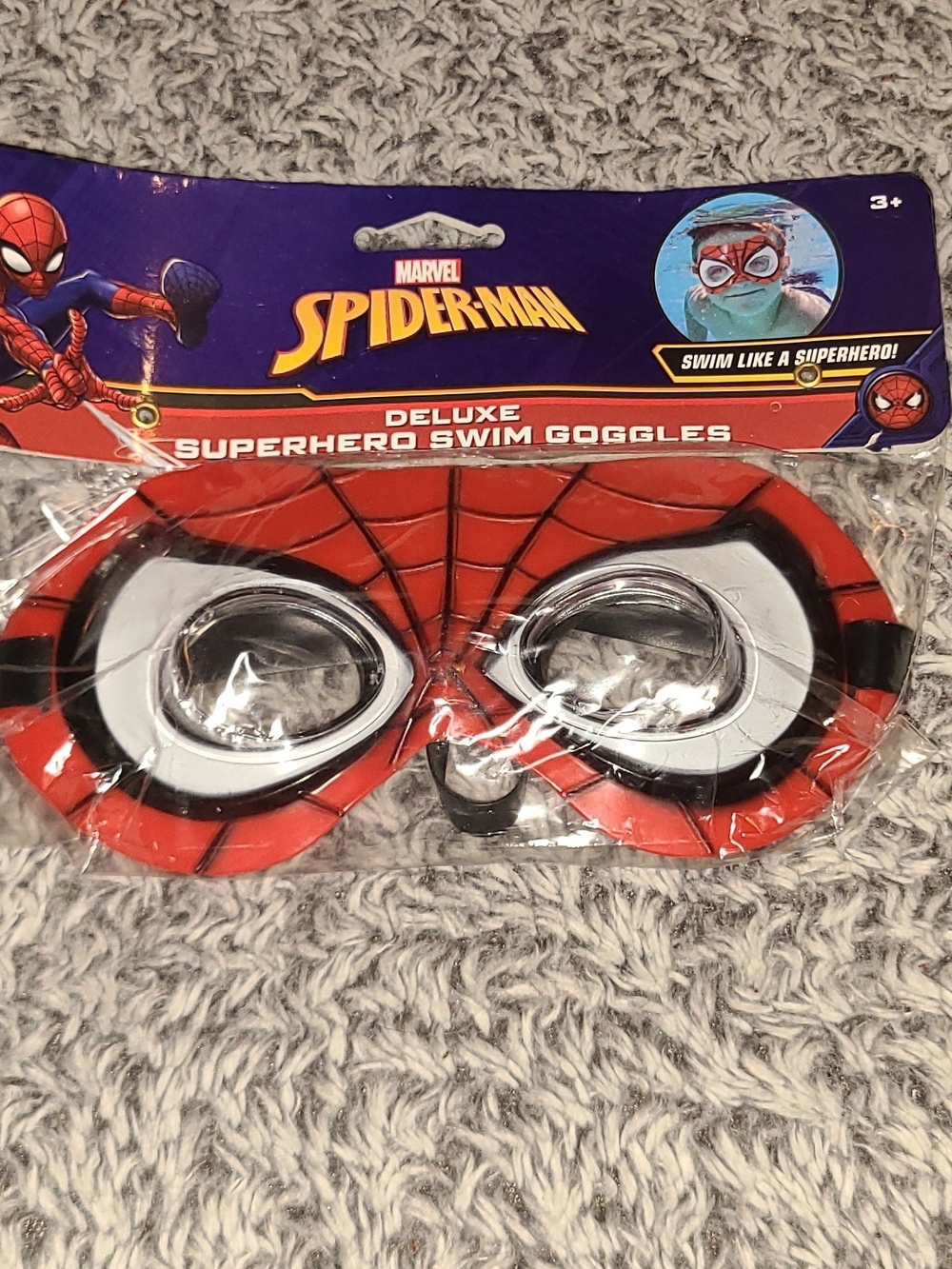 Marvel Spider-Man Red and White Kids Swim Goggles